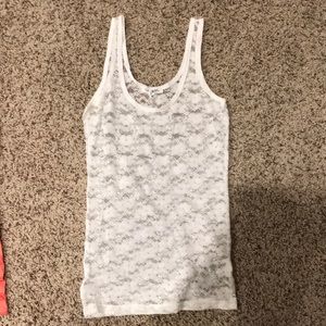 White lace tank top
